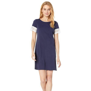 Lilly Pulitzer Navy Hayes 100% Pima Cotton Dress Sz Small